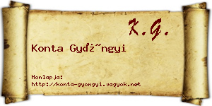 Konta Gyöngyi névjegykártya